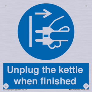 Unplug the kettle when finished